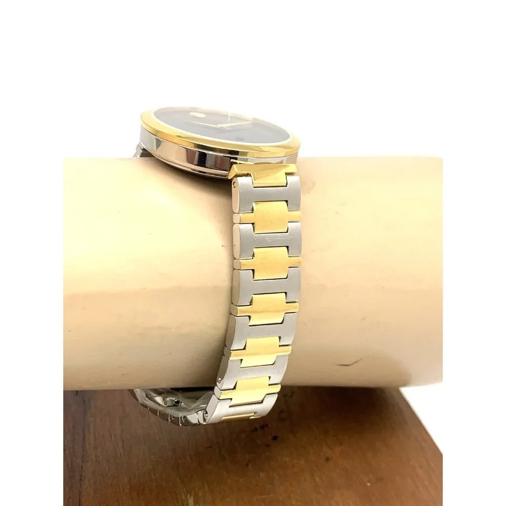 Movado Women's Watch 0607679 Museum Black Dial Swiss Automatic 2-Tone Steel 32mm